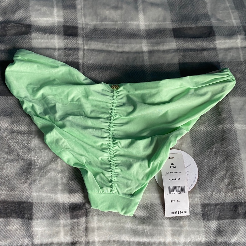 PilyQ PQ Swim Aloe bikini bottom. Size L. NWT